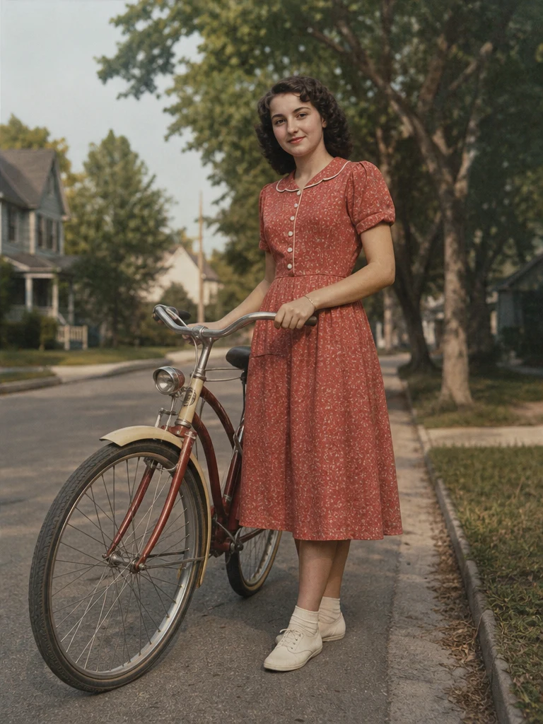 After: Black-and-white portrait restored and colorized with AI