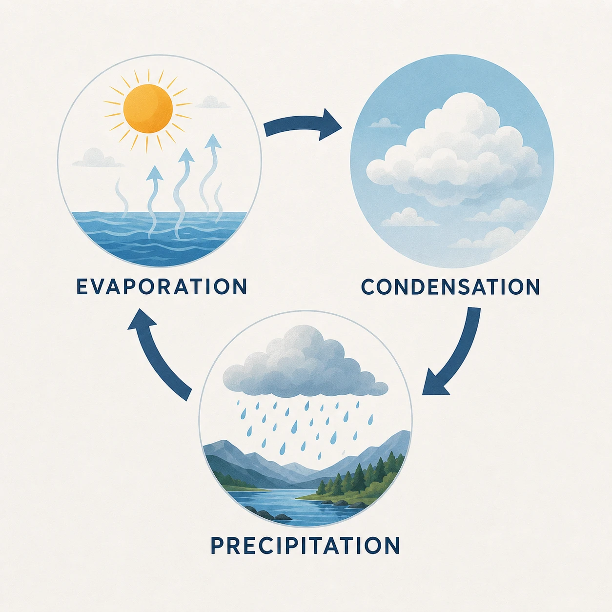 GPT Image 2 water cycle infographic example