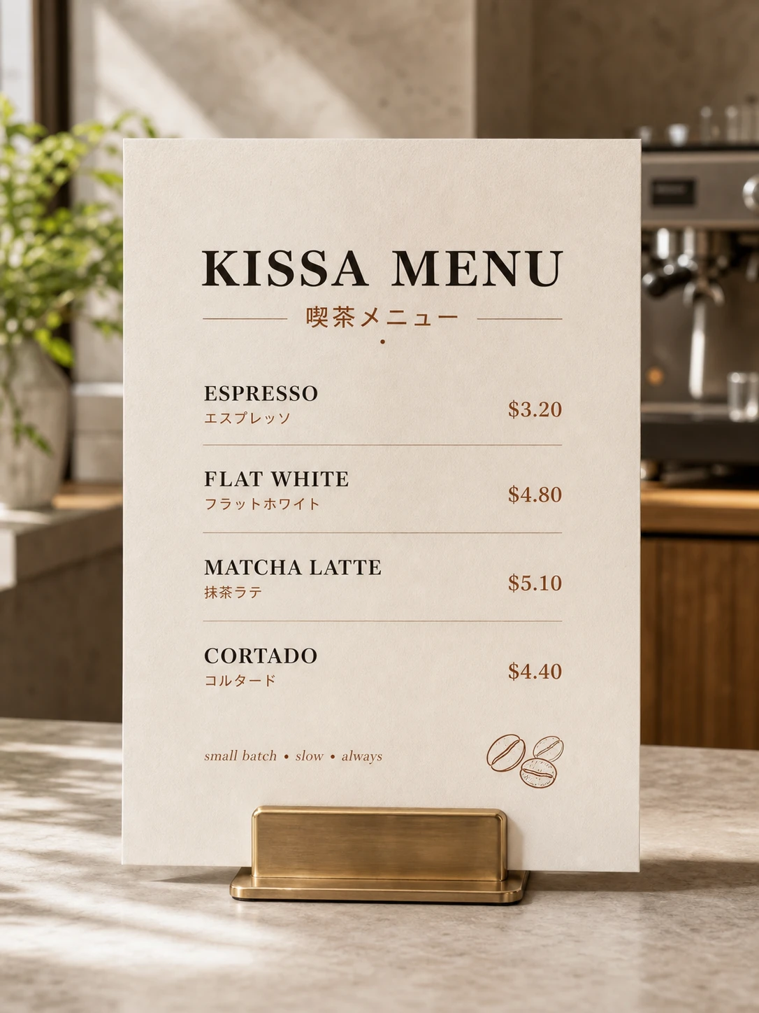 GPT Image 2 multilingual cafe menu example