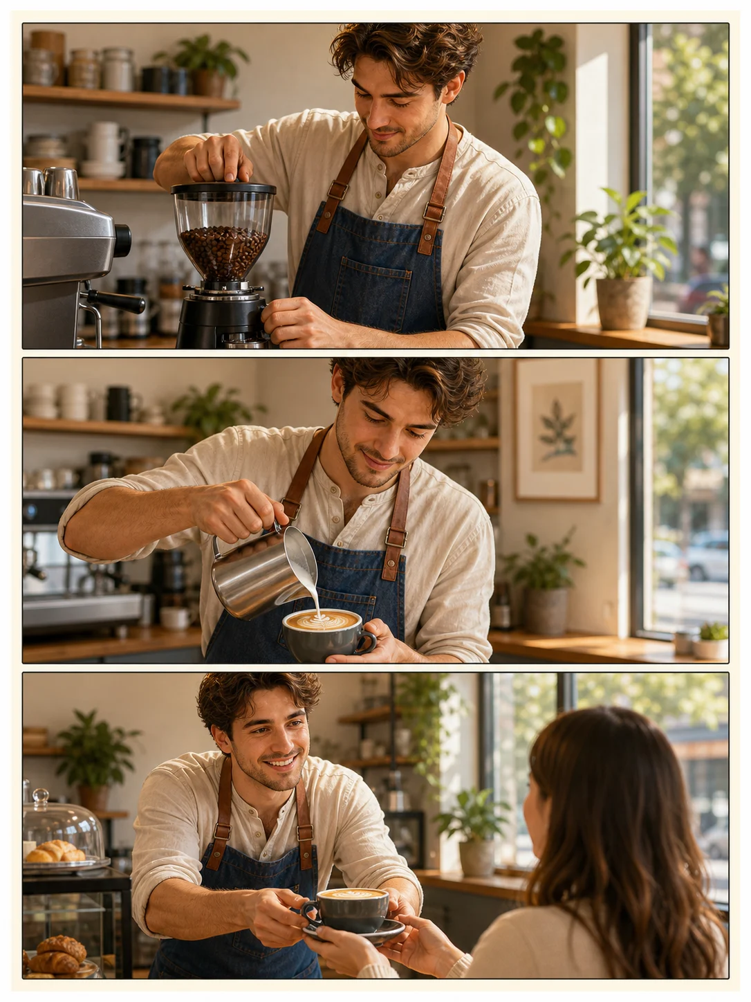 Nano Banana 2 Lite consistent barista storyboard