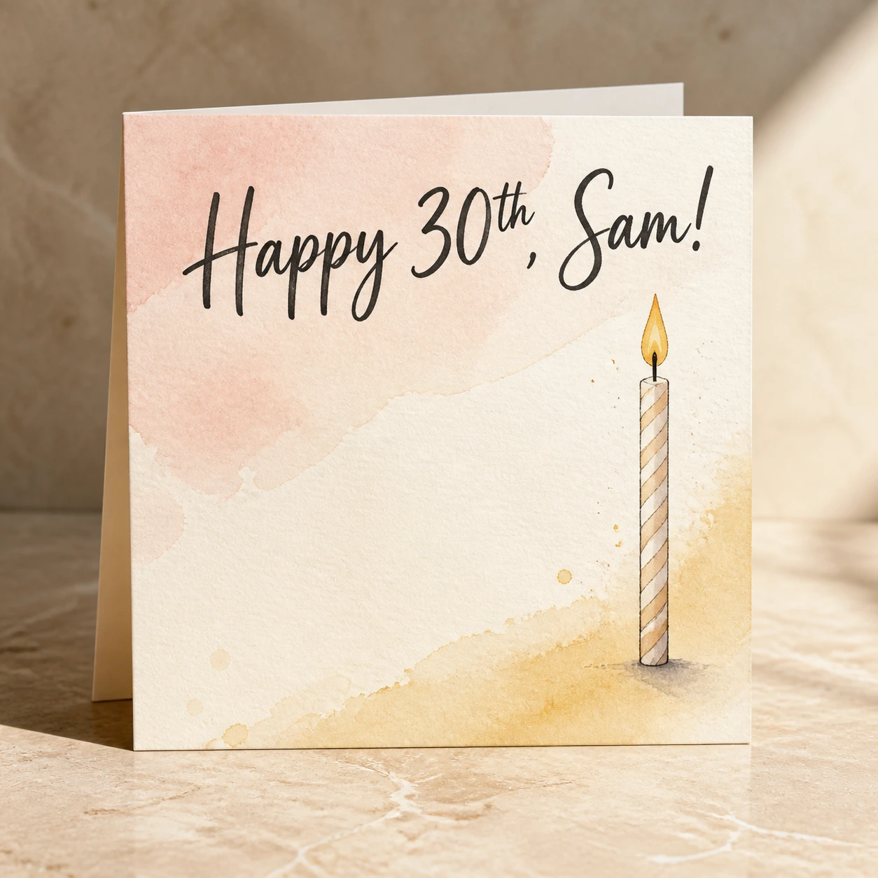 Nano Banana 2 hand-lettered birthday card example