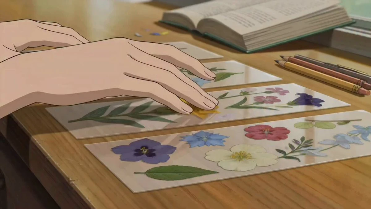 Anime Flower Bookmark ASMR Seedance 2.0 video prompt preview