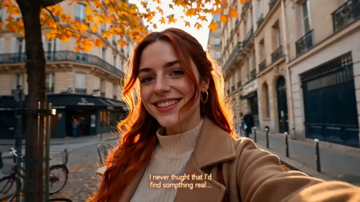 Seedance 2.0 video preview showing autumn paris vlog walking selfie