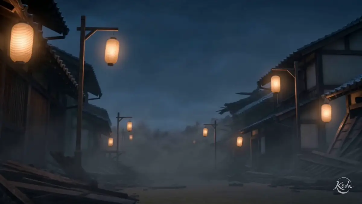 Seedance 2.0 video preview showing edo street smoke creature