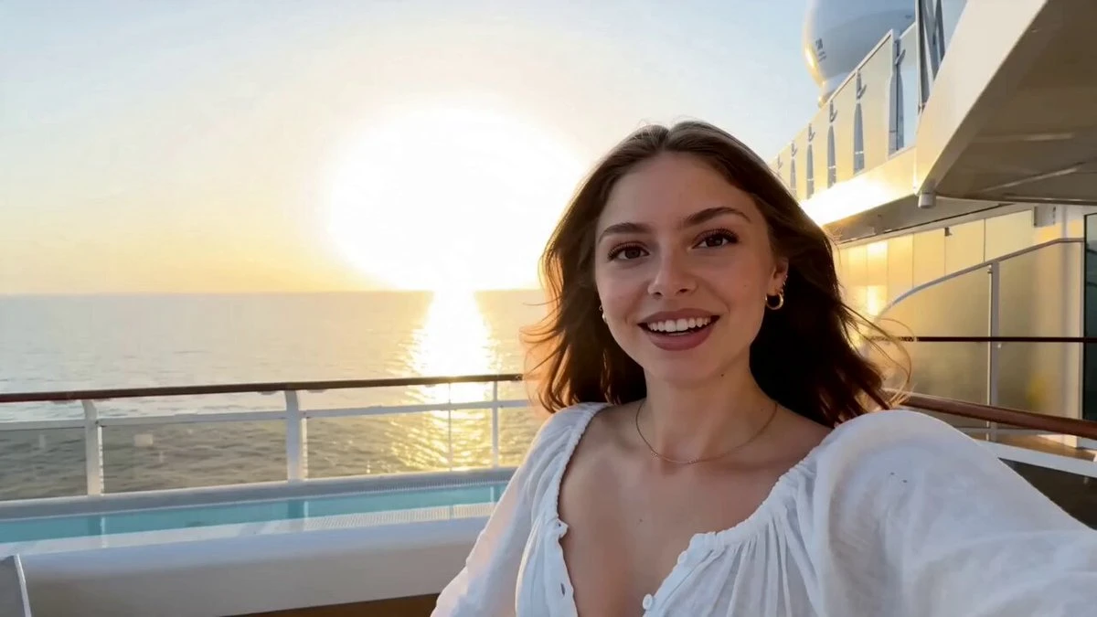 Luxury Cruise Travel Influencer Vlog Seedance 2.0 video prompt preview