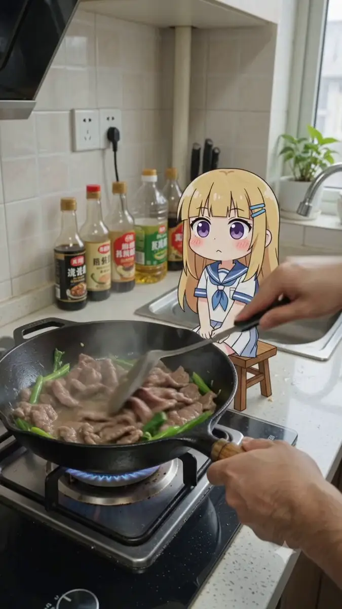 Seedance 2.0 video preview showing pov cooking vlog with 2d sticker animation