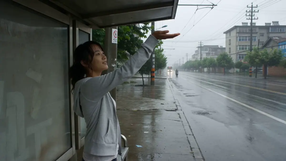 Seedance 2.0 video preview showing rainy bus stop memory
