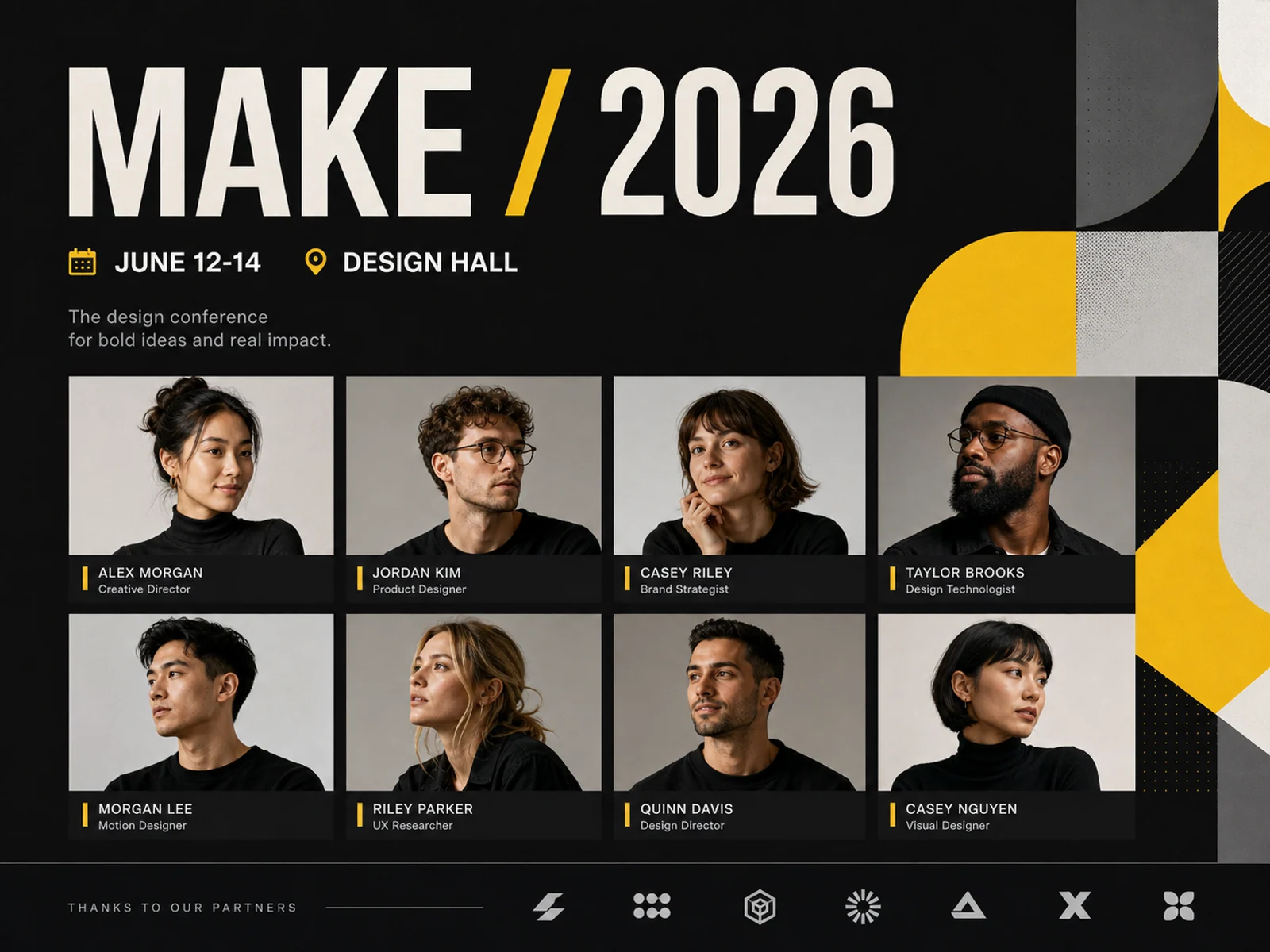 Design conference key visual generated by Video Studio AI with Seedream 4.5