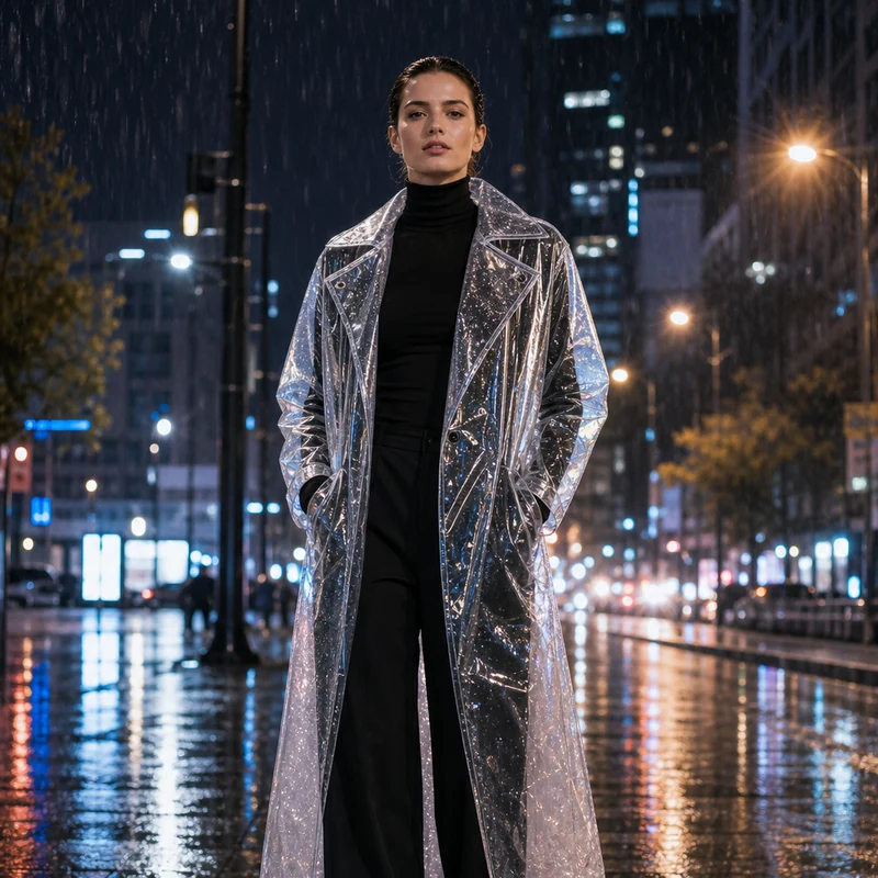 Transparent raincoat edit