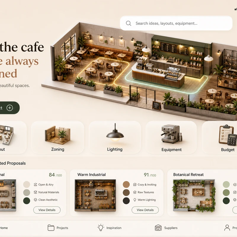 Cafe planning app