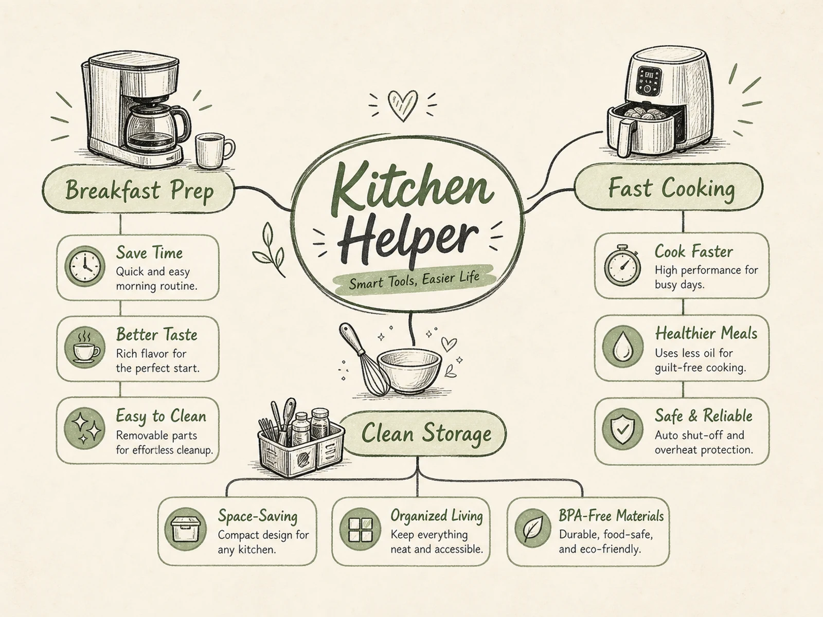 Kitchen Helper campaign mind map generated by Video Studio AI with Seedream 5.0 Lite