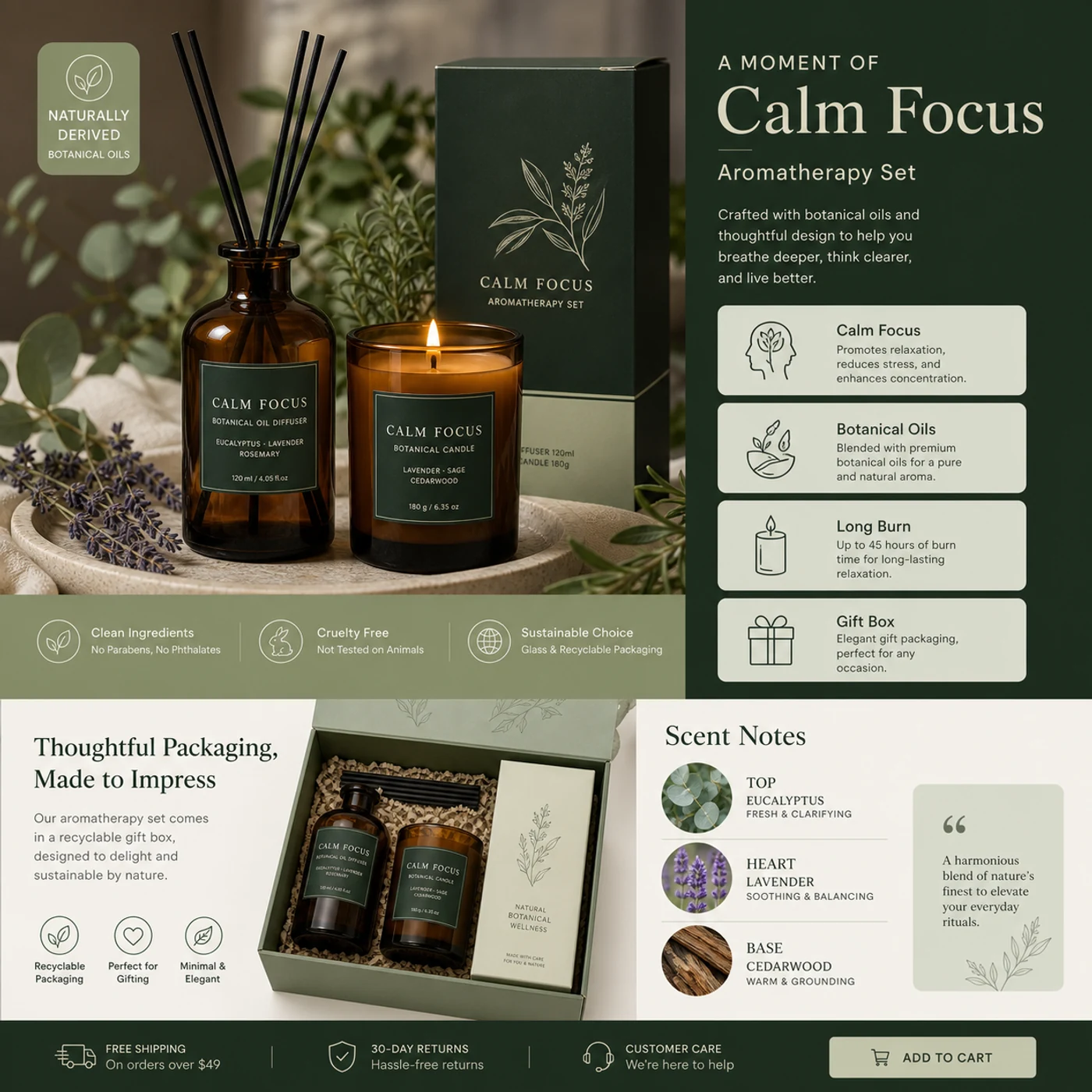 Aromatherapy product detail page generated by Video Studio AI with Seedream 5.0 Lite