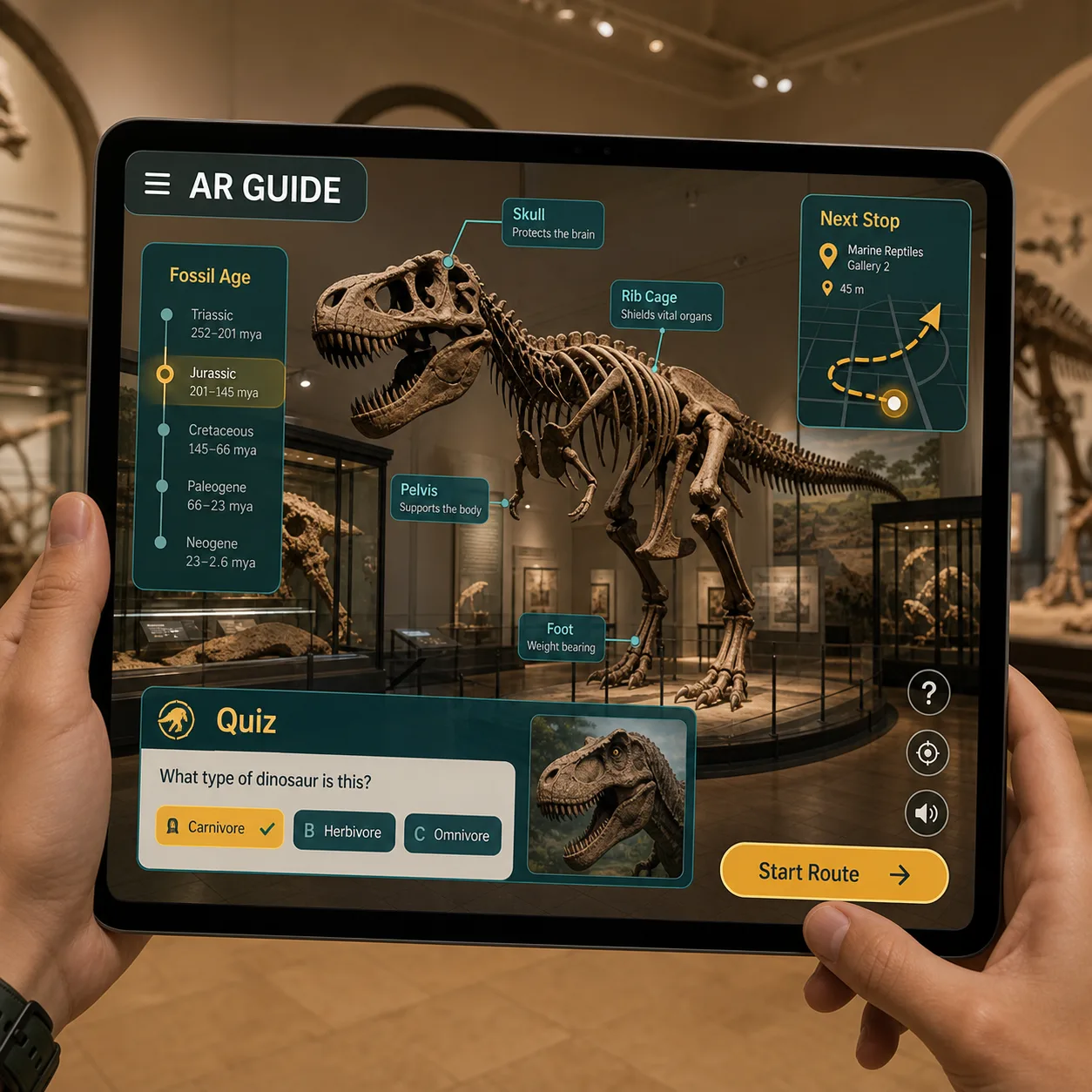 Museum guide mockup