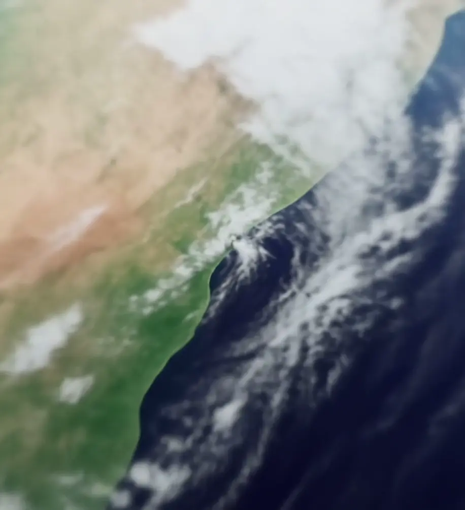 Esempio di video Earth Zoom Out con IA che parte da un ritratto all’aperto e si allontana verso la Terra